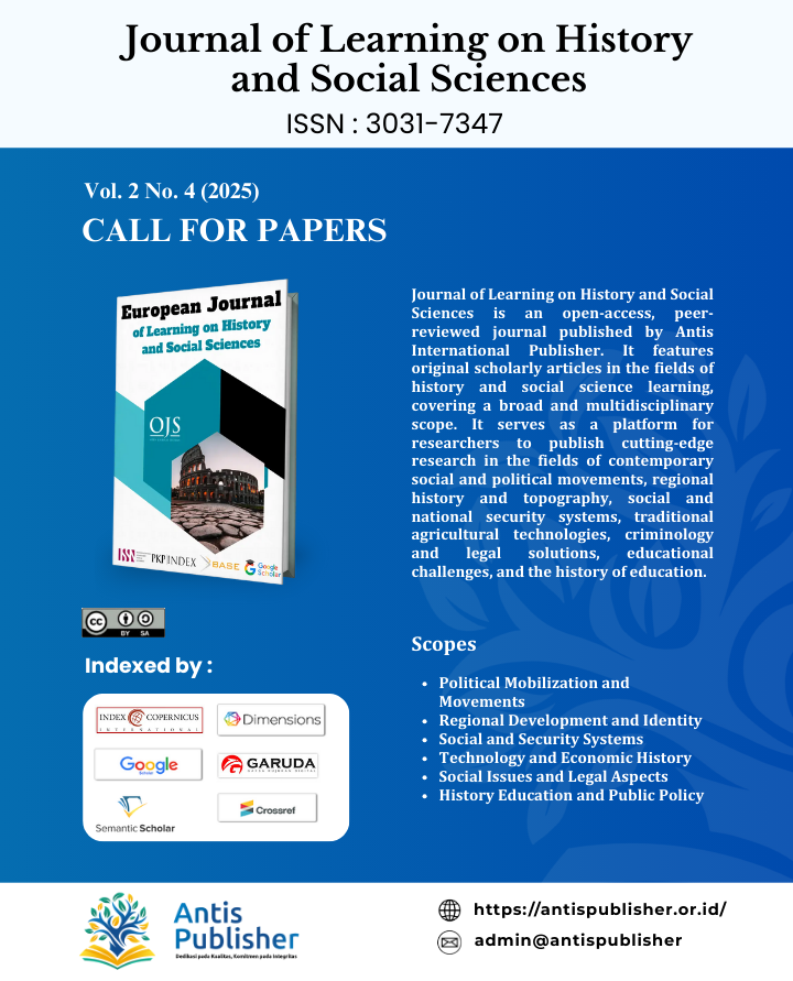 Call for Papers Journal of Learning on History and Social Sciences